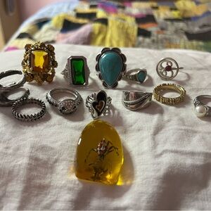 Chic Silver and Gold Women's Ring Collection